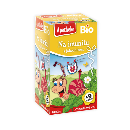 510486 Čaj dětský Na imunitu s jahodníkem 20 sáčků 40 g BIO   MEDIATE-1