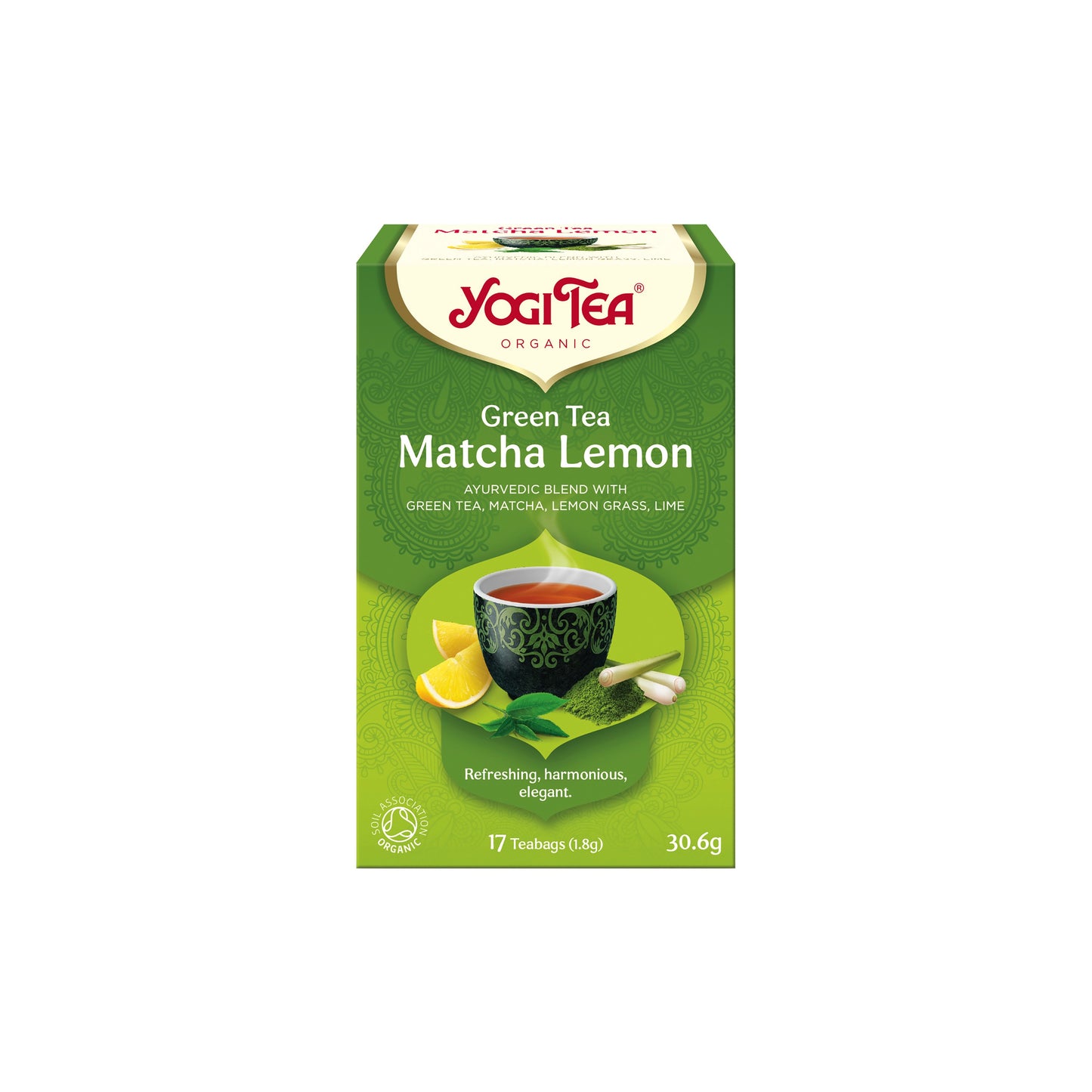 510565 Čaj Zelený čaj Matcha citrón 17 sáčků 30,6 g BIO   YOGI TEA-1