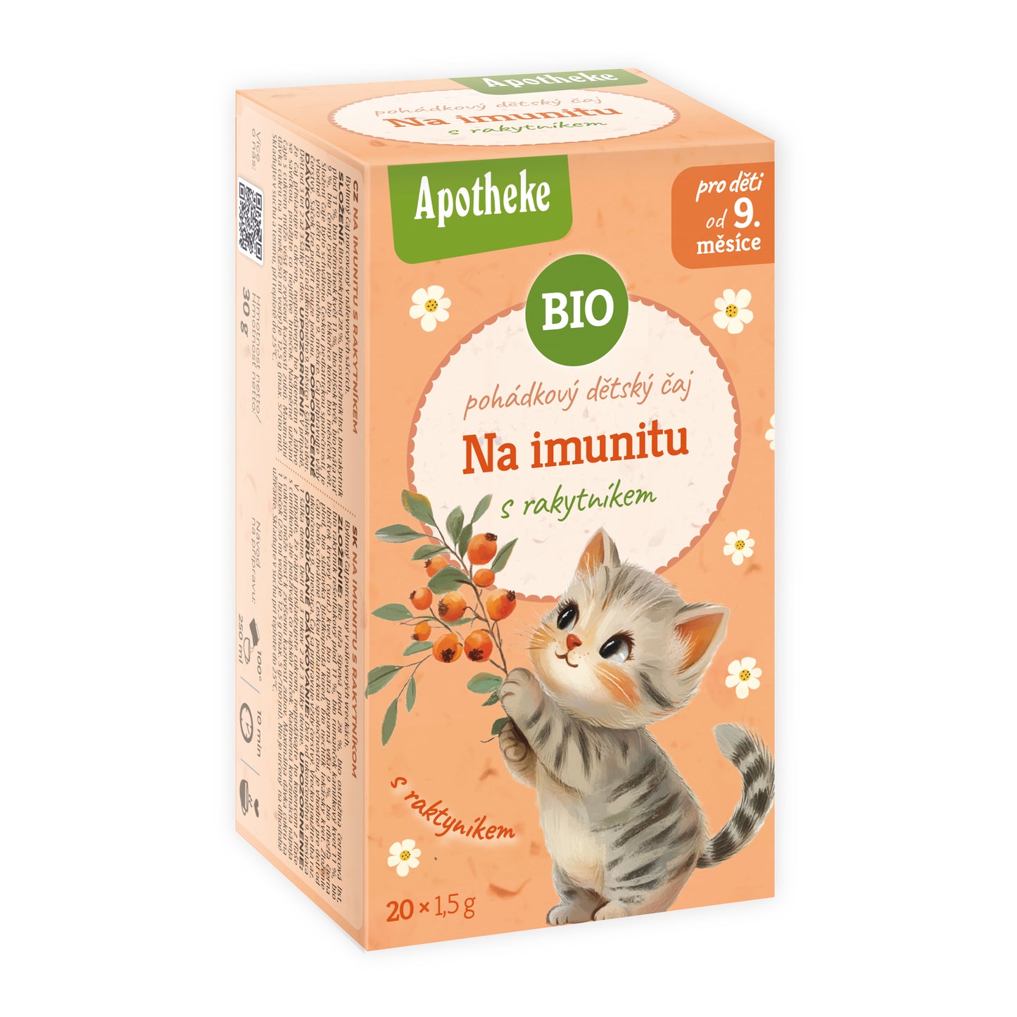510580 Čaj dětský Na imunitu s rakytníkem 20 sáčků 30 g BIO   MEDIATE-1