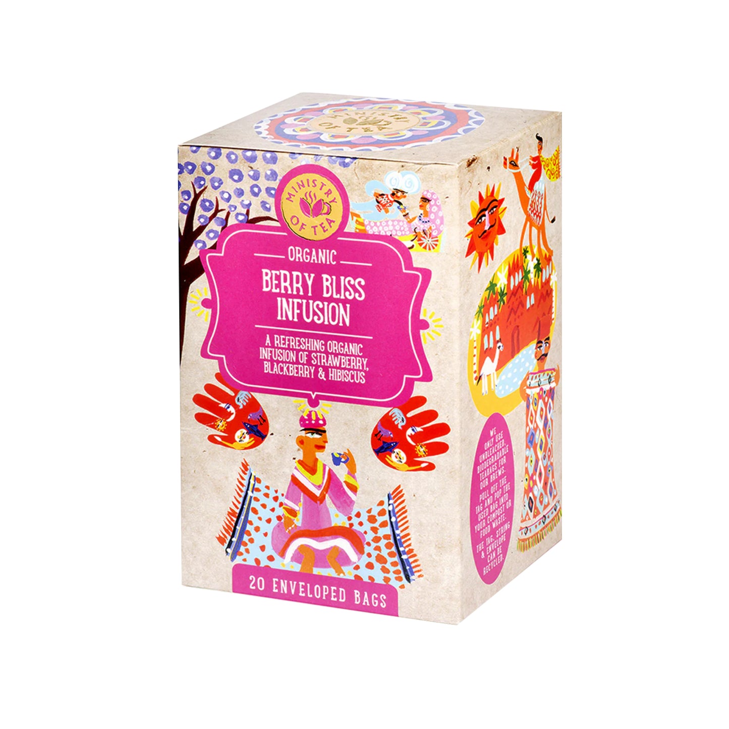 510622 Čaj ovocný Berry Bliss Infusion 20 sáčků 30 g BIO   MINISTRY OF TEA-1