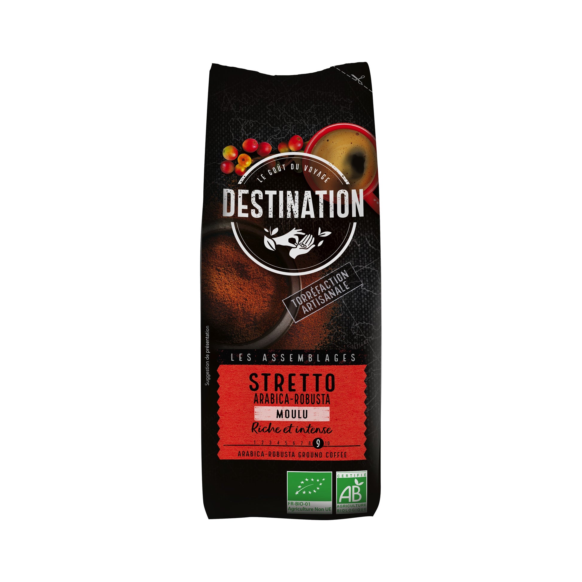 520037 Káva mletá Stretto 250 g BIO   DESTINATION-1