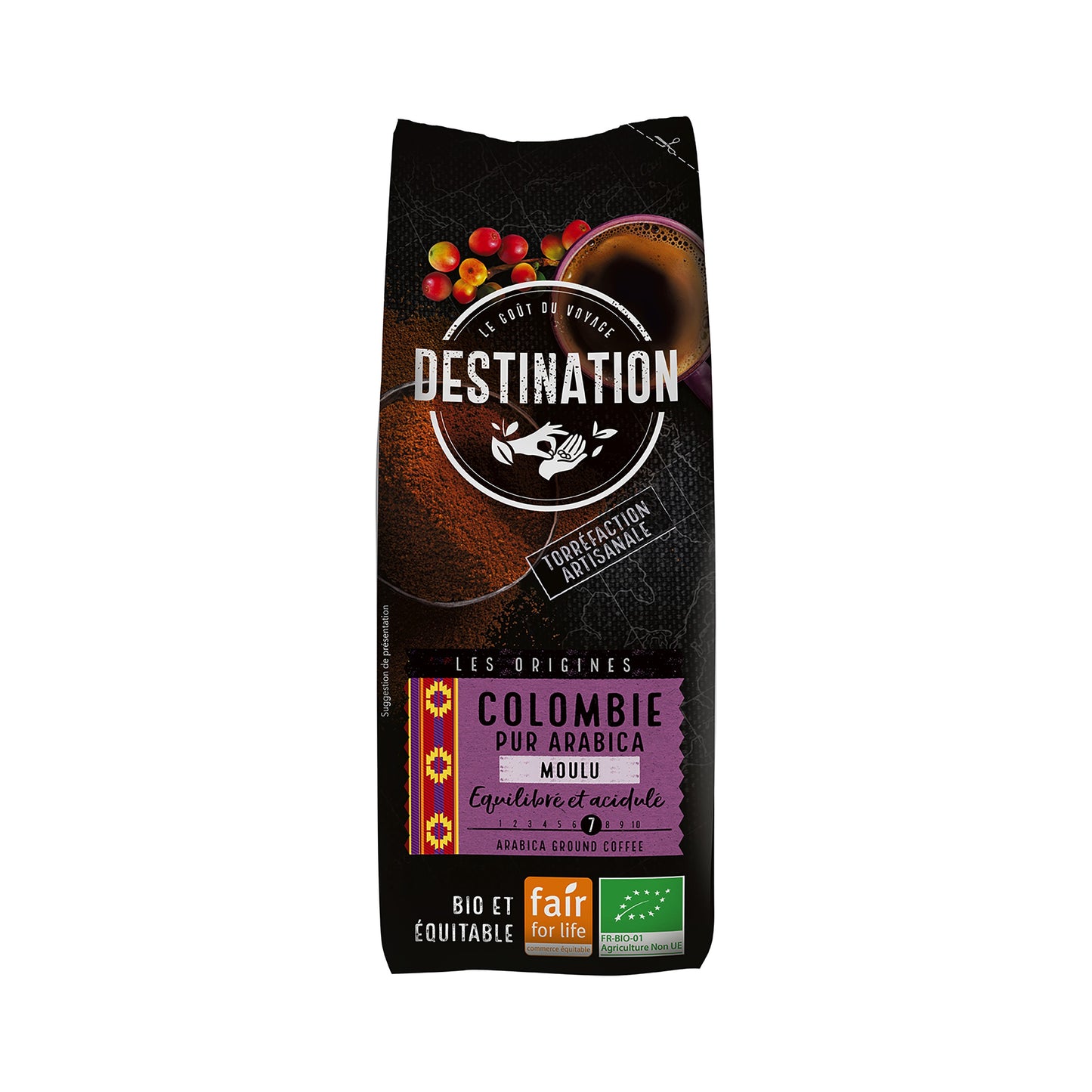 520041 Káva mletá Kolumbie 250 g BIO   DESTINATION-1