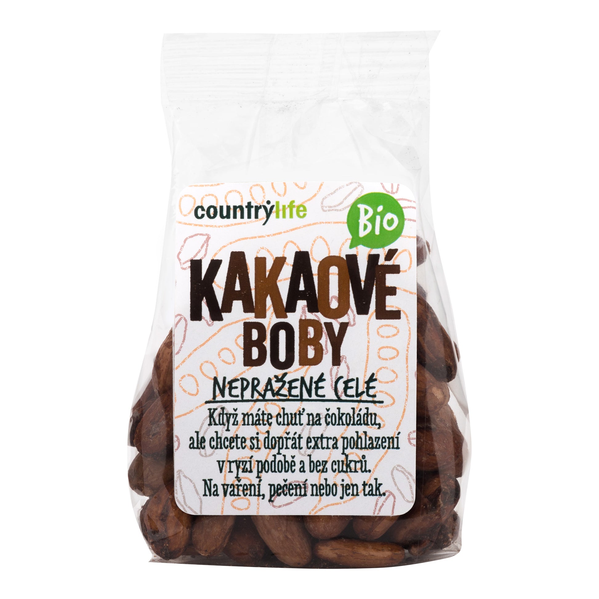 521011 Kakaové boby nepražené celé 100 g BIO   COUNTRY LIFE-1