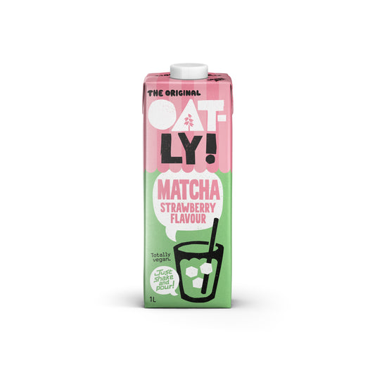 531182 Nápoj ovesný Matcha s příchutí jahody 1 l   OATLY!-1