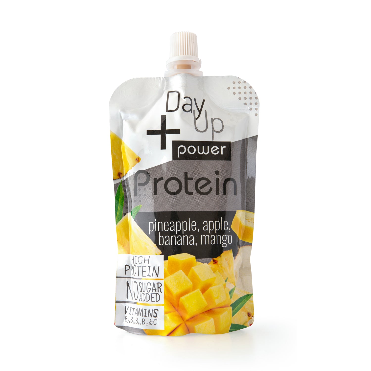 532090 Dezert ovocný ananas, jablko, banán, mango s proteinem - kapsička 100 g   DAY UP-1