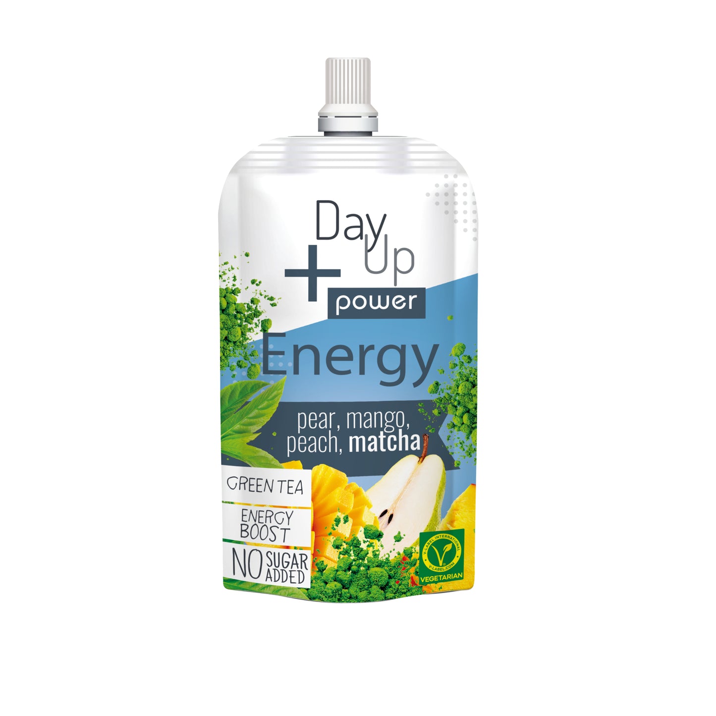 532095 Dezert ovocný hruška, mango, broskev, matcha - kapsička 100 g   DAY UP-1