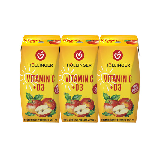 550179 Nektar jablko s obsahem vitaminu C a D3 3x200 ml   HOLLINGER-1