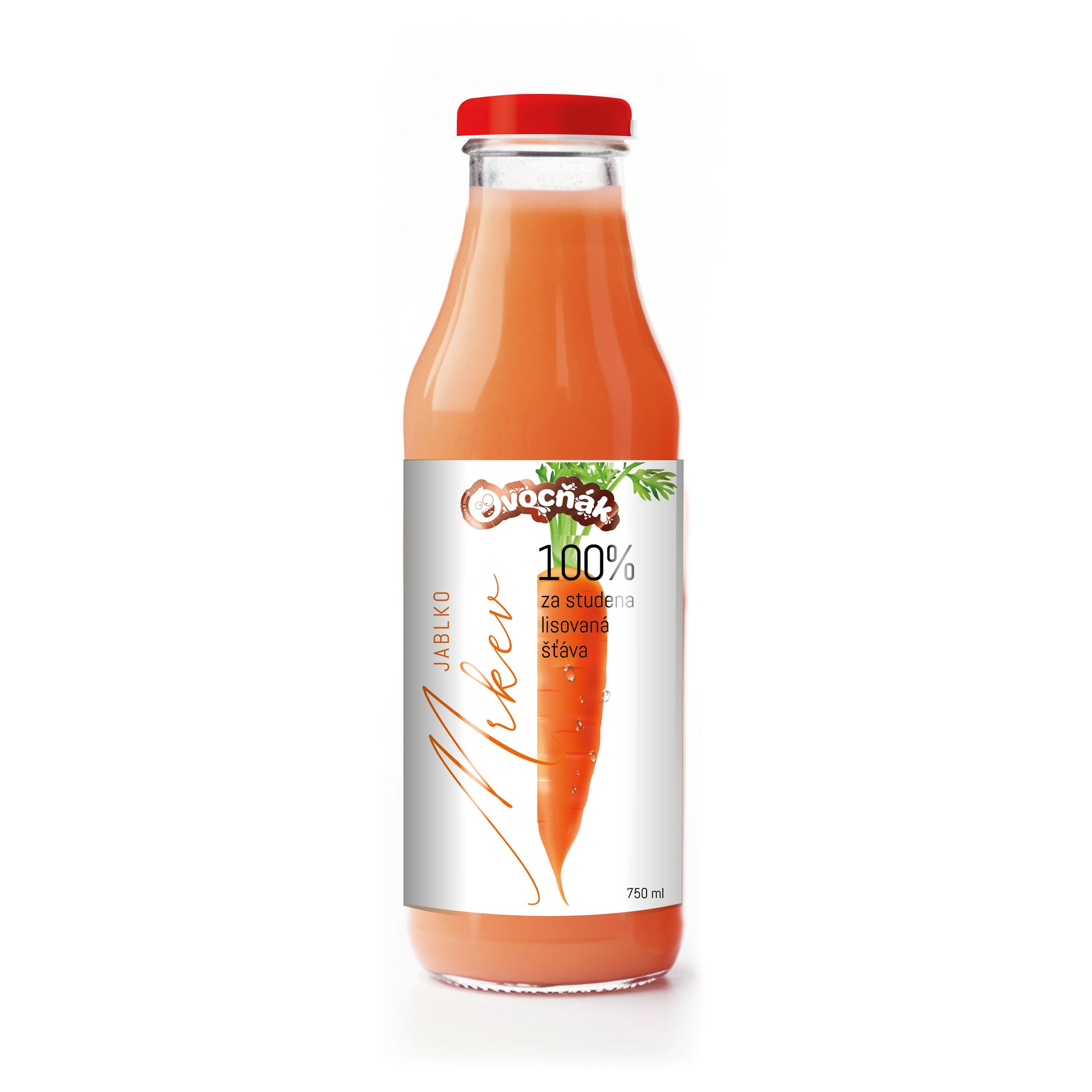 552106 Mošt ovocný jablko-mrkev sklo 750 ml   OVOCŇÁK-1