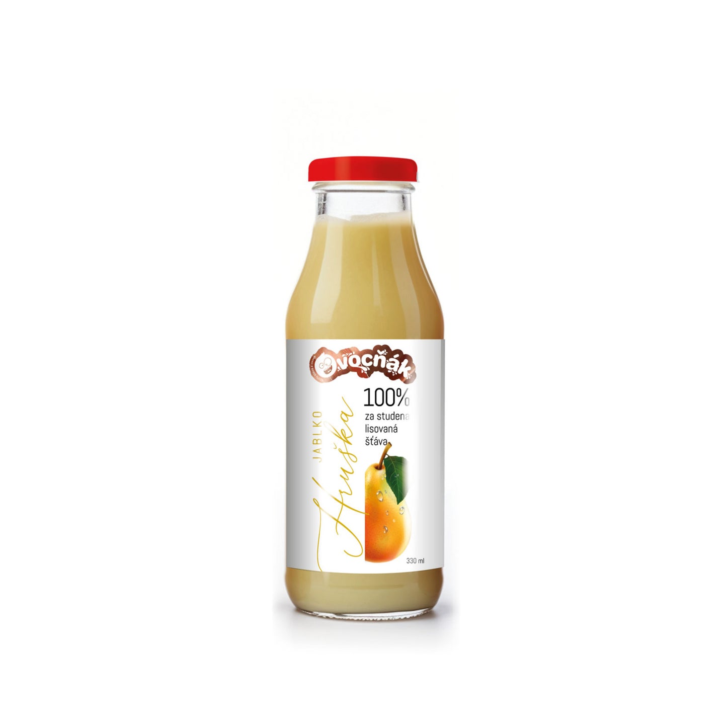 552115 Mošt ovocný jablko-hruška sklo 330 ml   OVOCŇÁK-1