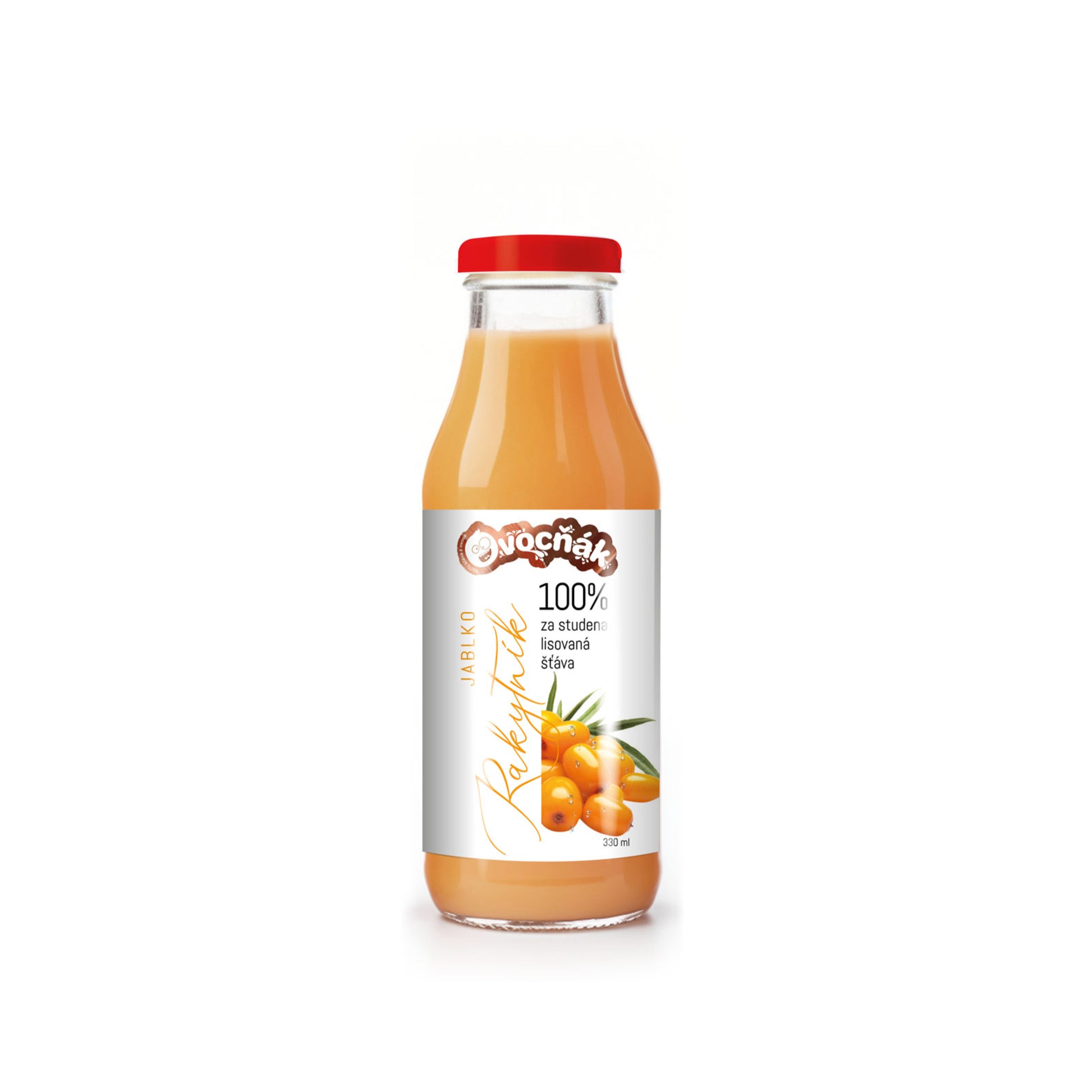 552117 Mošt ovocný jablko-rakytník sklo 330 ml   OVOCŇÁK-1
