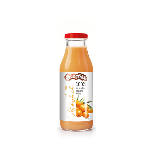 552117 Mošt ovocný jablko-rakytník sklo 330 ml   OVOCŇÁK-1