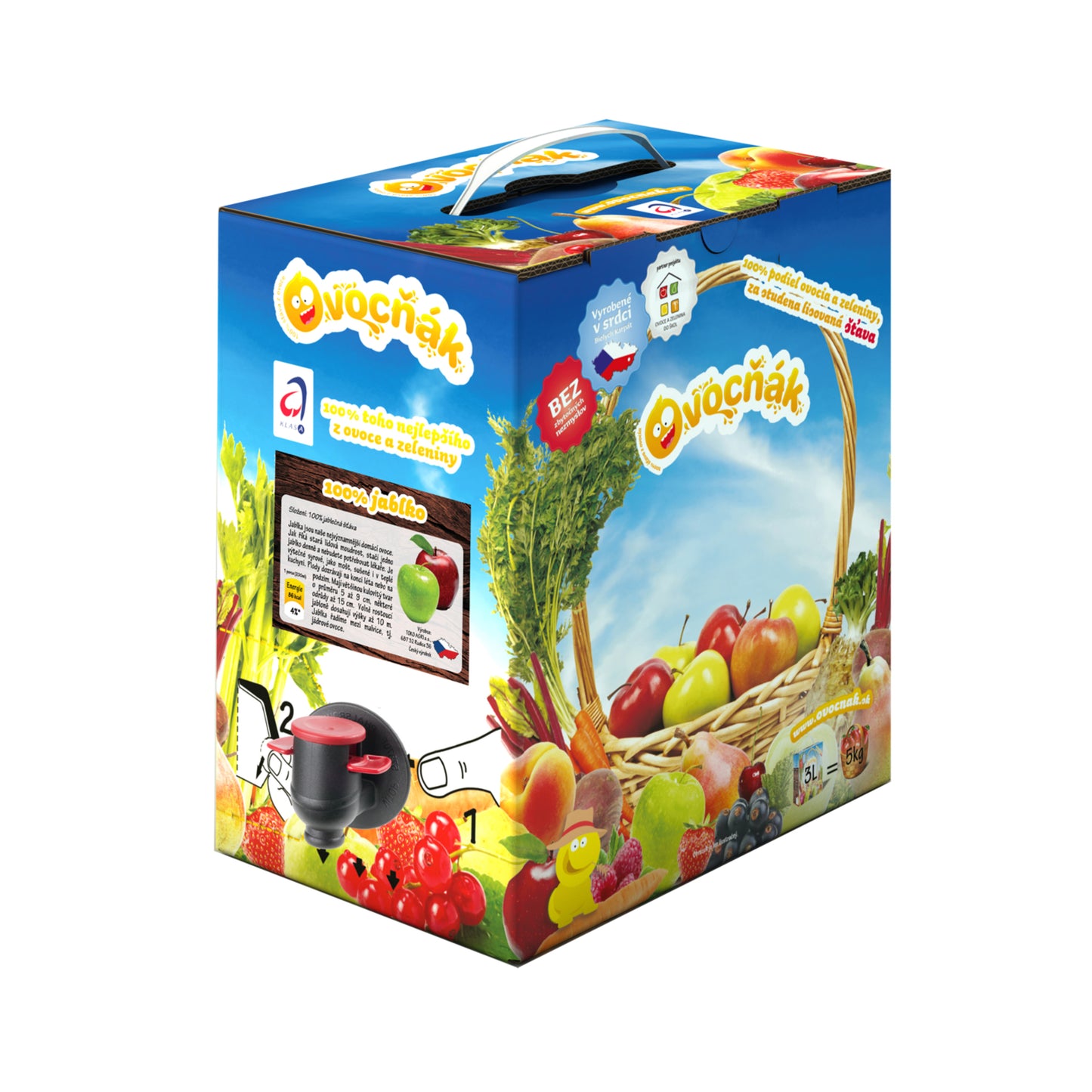 552120 Mošt ovocný jablko 100%  BiB 3L   OVOCŇÁK-1