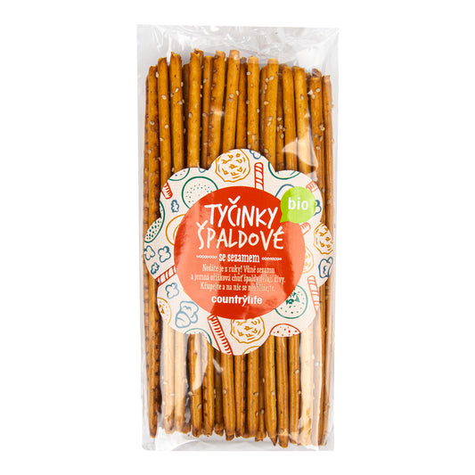 630117 Tyčinky špaldové se sezamem 150 g BIO   COUNTRY LIFE-2