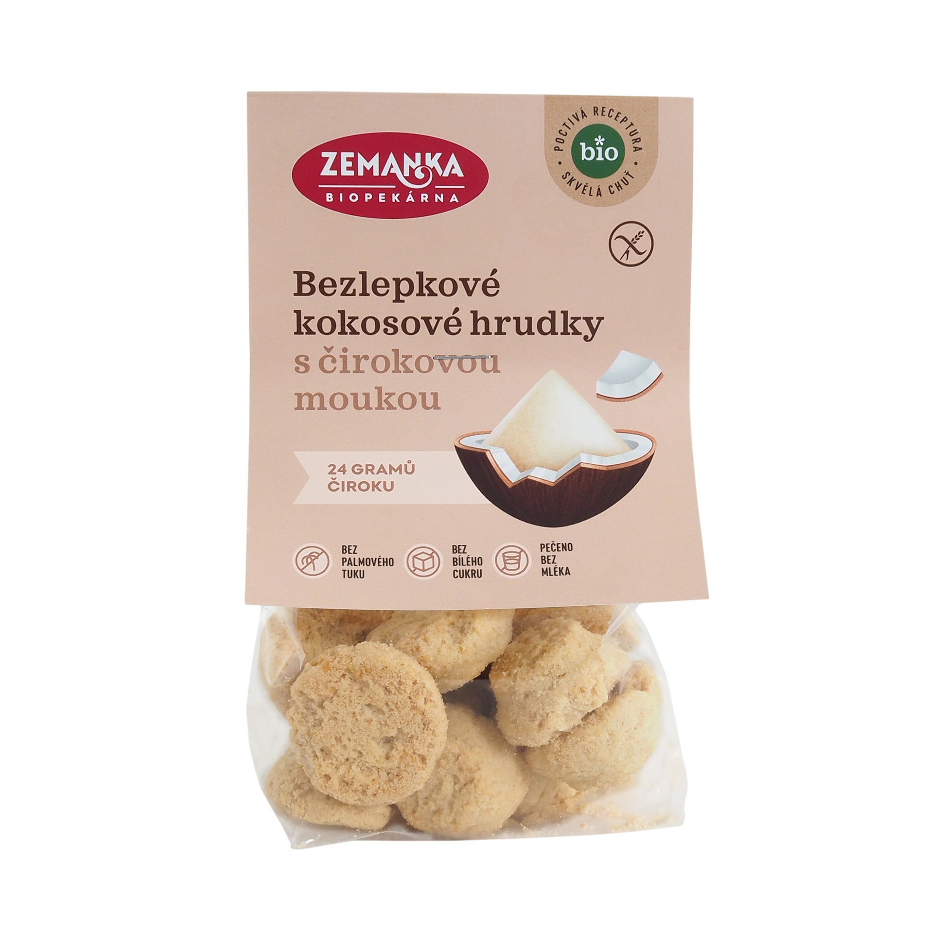630174 Sušenky kokosové s čirokem bezlepkové 100 g BIO   ZEMANKA-1