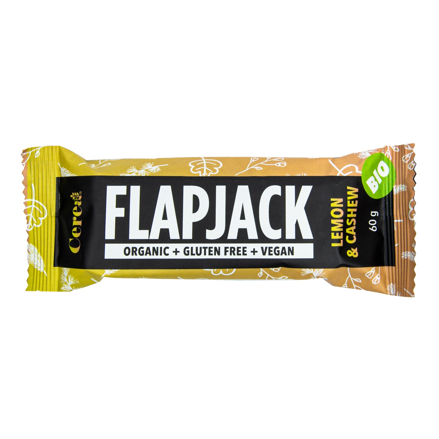 630236 Flapjack bezlepkový kešu a citrón 60 g BIO   CEREA-1