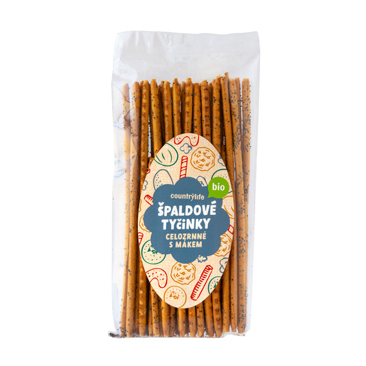 630246 Tyčinky špaldové celozrnné s mákem 100 g BIO   COUNTRY LIFE-1