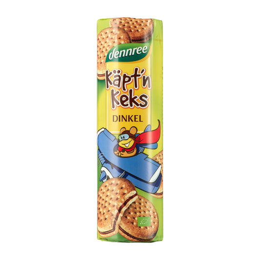 630267 Sušenky špaldové s kakaovou náplní 330 g BIO   DENNREE-1