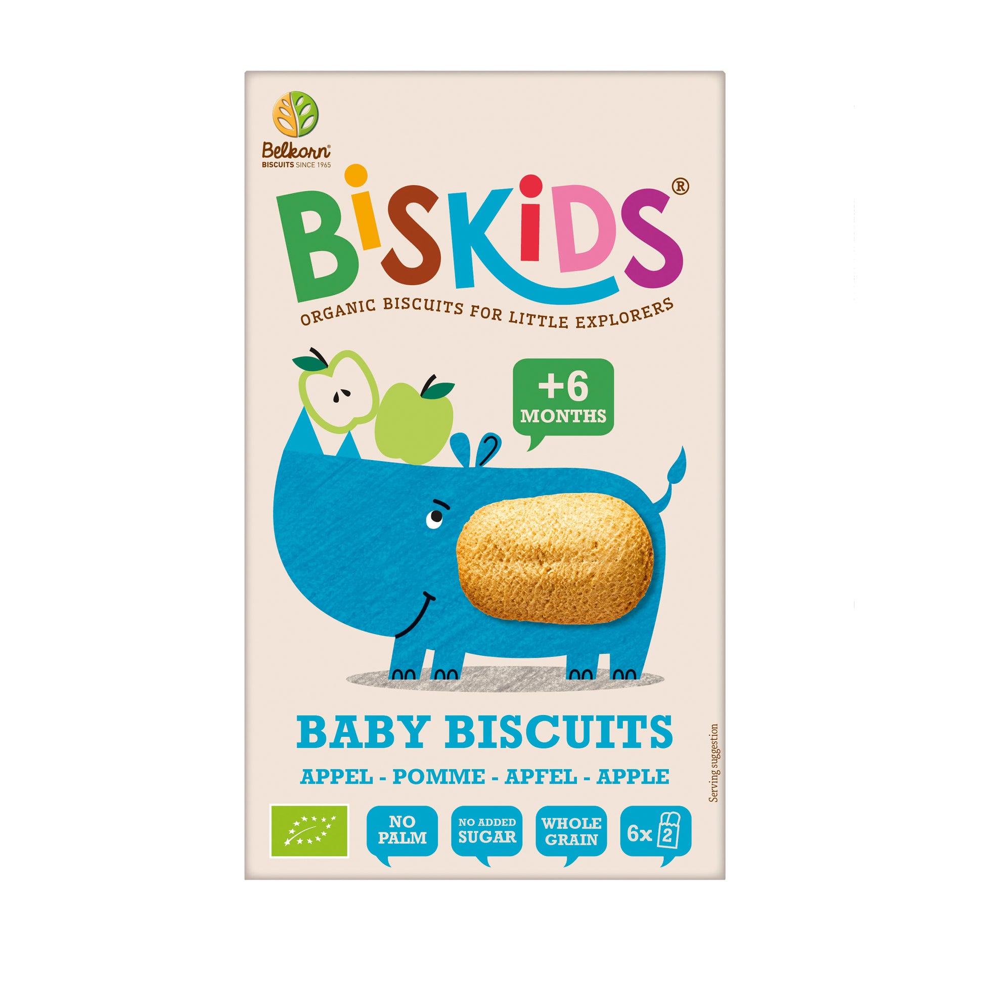 630277 Sušenky měkké dětské s jablečnou šťávou bez přidaného cukru 6M+ 120 g BIO   BISKIDS-1
