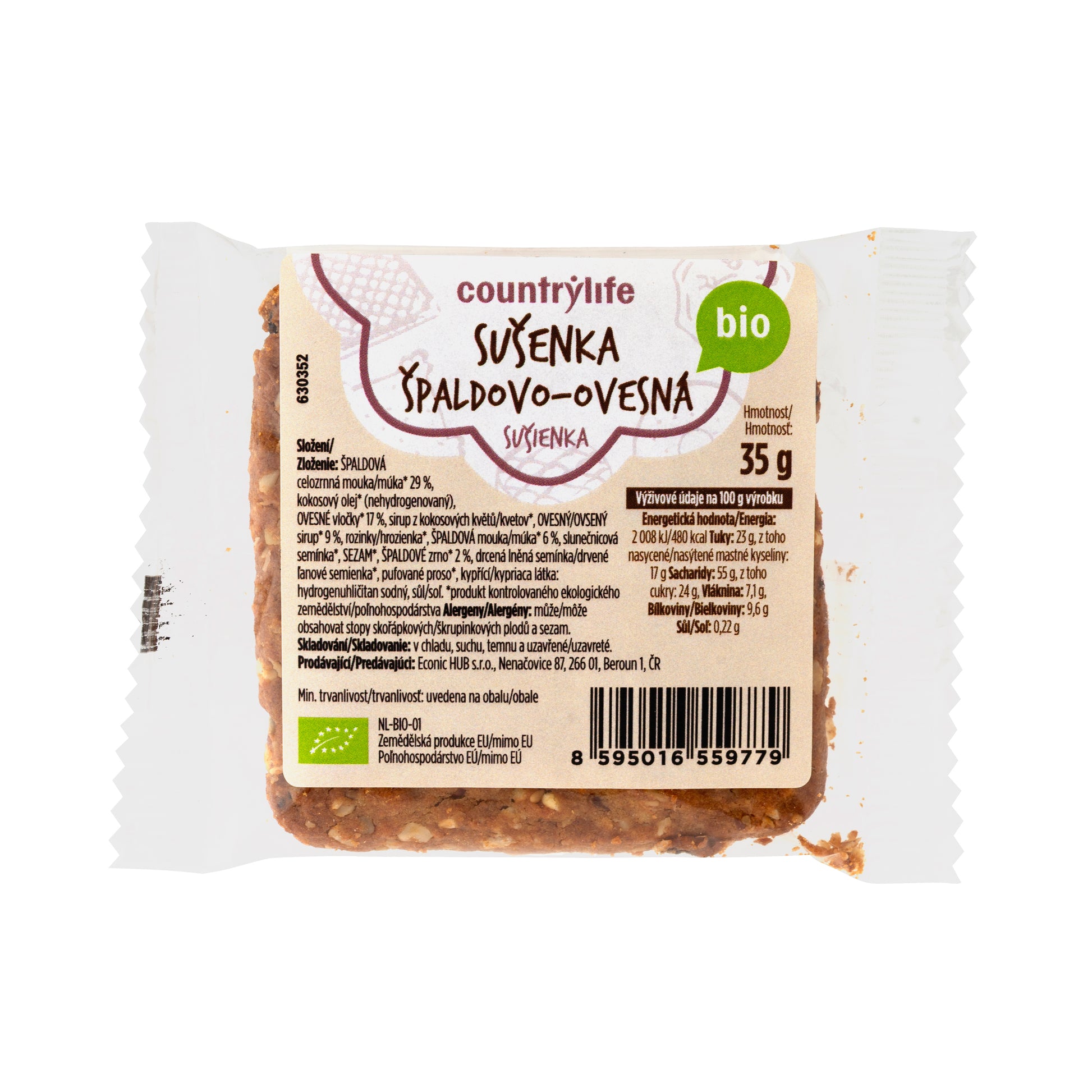 630352 Sušenka špaldovo-ovesná 35 g BIO   COUNTRY LIFE-1