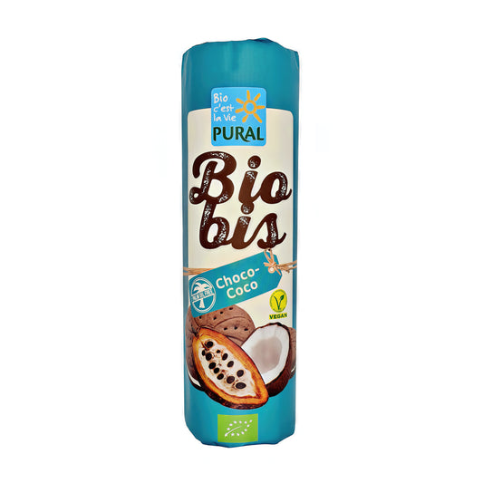 630379 Sušenky kakaové s kokosovým krémem 300 g BIO   PURAL -1