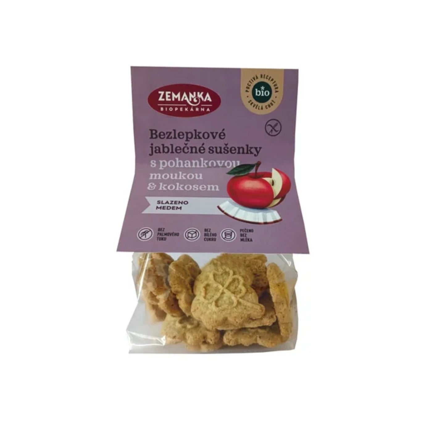 630394 Sušenky pohankovo-jablečné s kokosem bezlepkové 100 g BIO   ZEMANKA-1