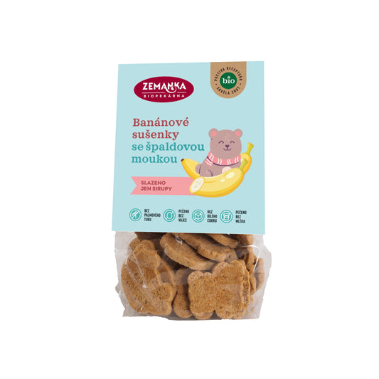 630403 Sušenky špaldové banánové 100 g BIO   ZEMANKA-1