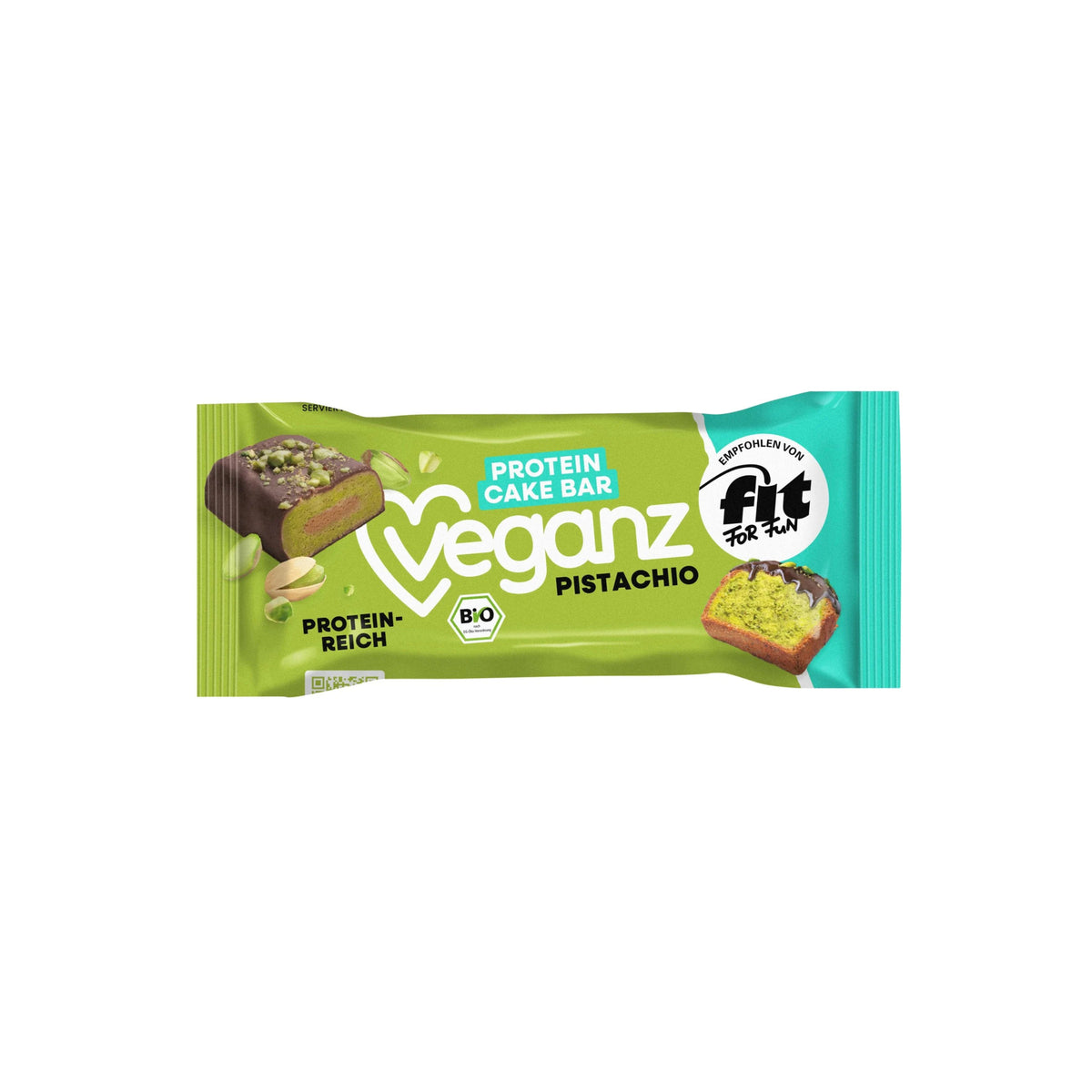 630437 Tyčinka proteinová Cake bar Pistachio 45 g BIO   VEGANZ-1