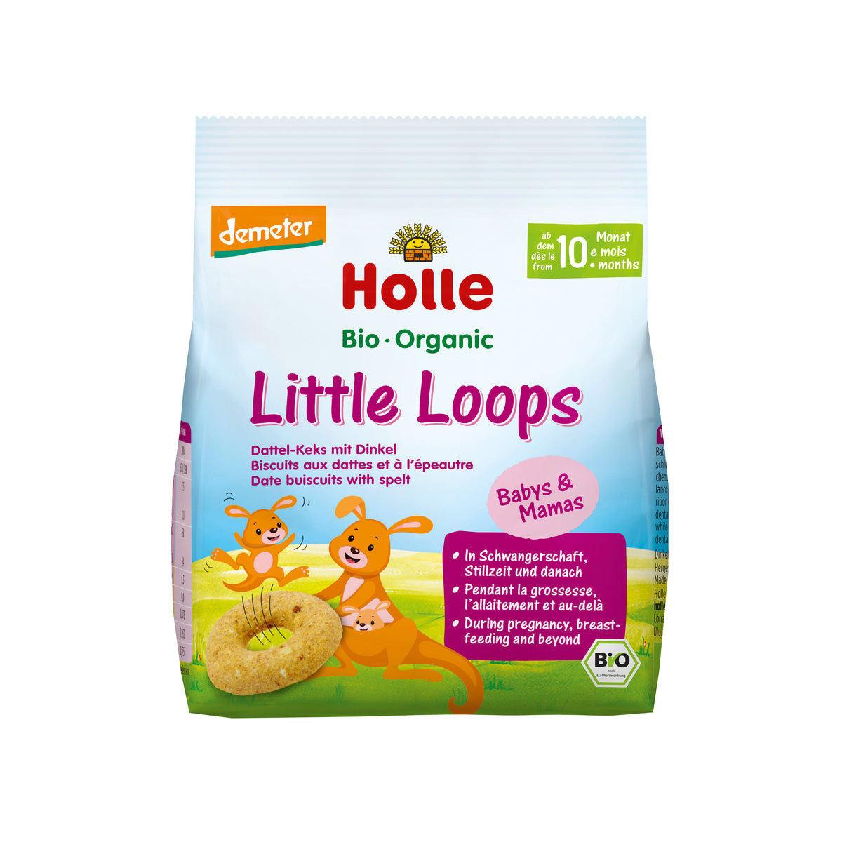 630439 Kroužky špaldovo-datlové dětské 80 g BIO   HOLLE-1