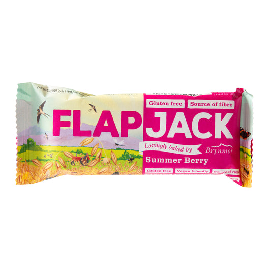 632047 Flapjack ovesný malina-jahoda bezlepkový 80 g   BRYNMOR-1