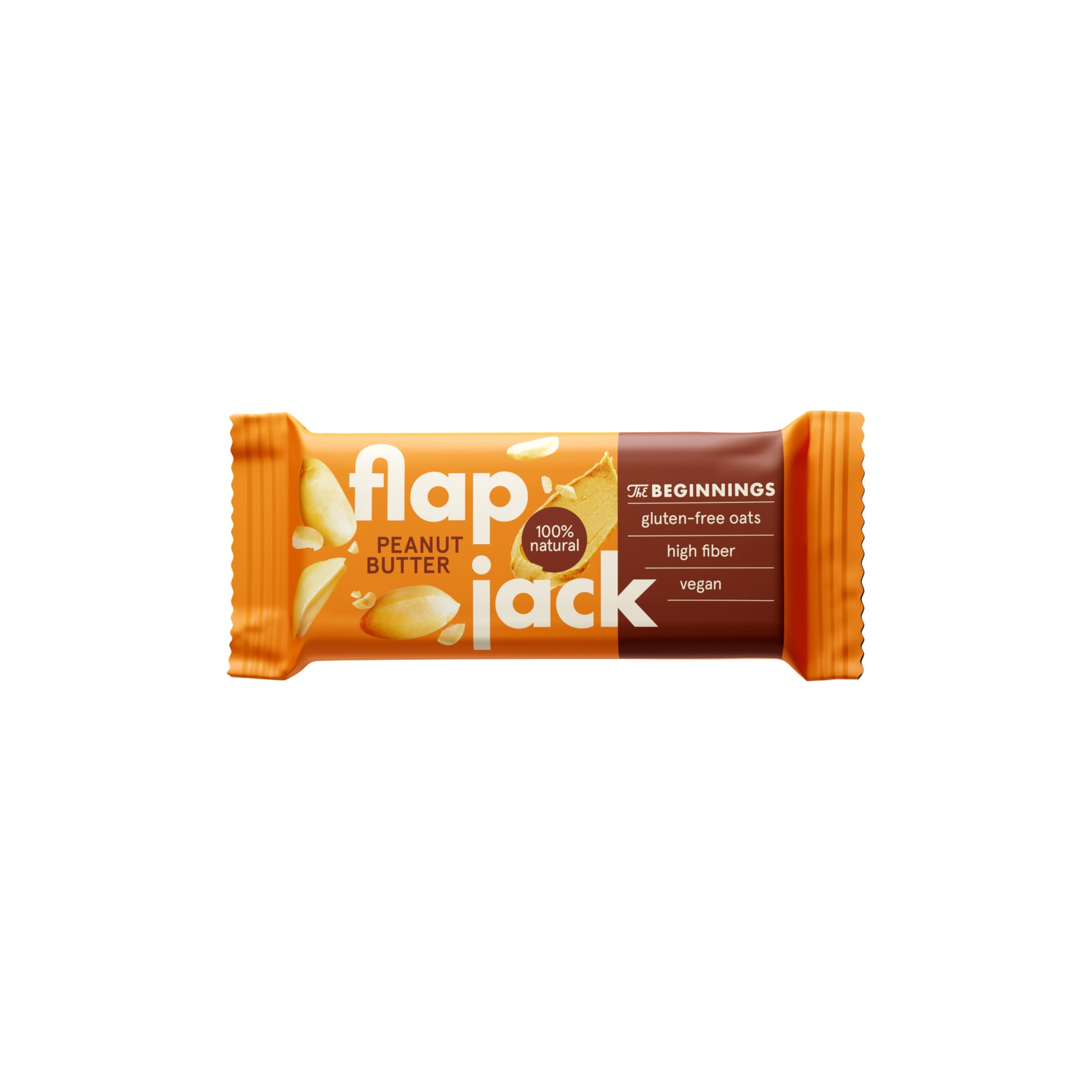632241 Flapjack ovesný arašídové máslo bezlepkový 60 g   THE BEGINNINGS-1