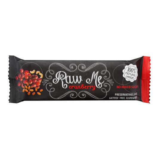 633059 Tyčinka ovocná s příchutí brusinky 45 g   RAW ME-1