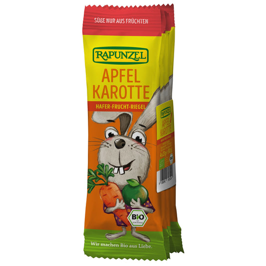 635204 Tyčinka dětská ovesná jablko-mrkev 4 x 23 g BIO   RAPUNZEL-1
