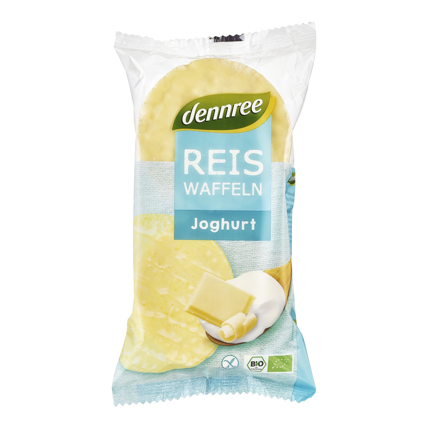 640061 Chlebíčky pufované rýžové s jogurtovou polevou 100 g BIO   DENNREE-1