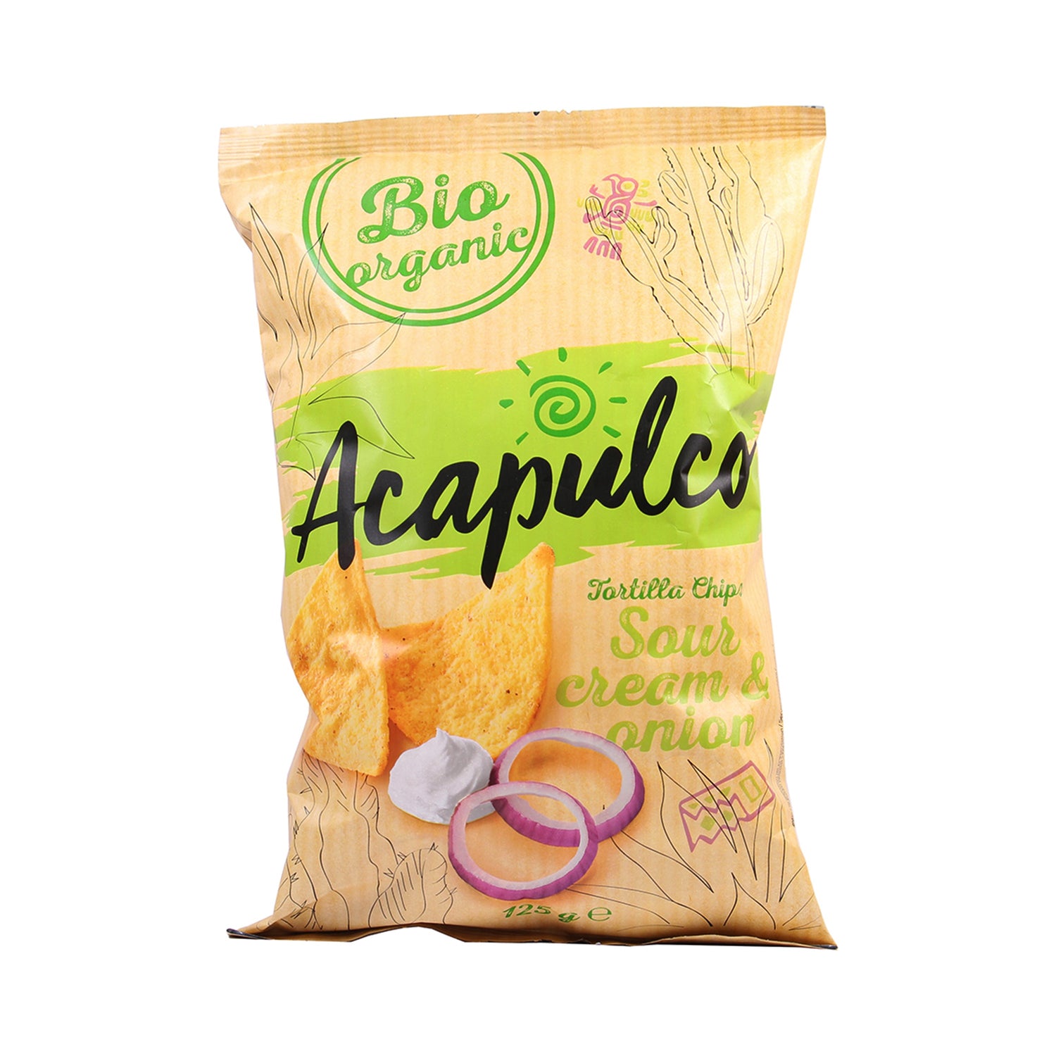 640093 Tortilla chipsy zakysaná smetana 125 g BIO   ACAPULCO-1