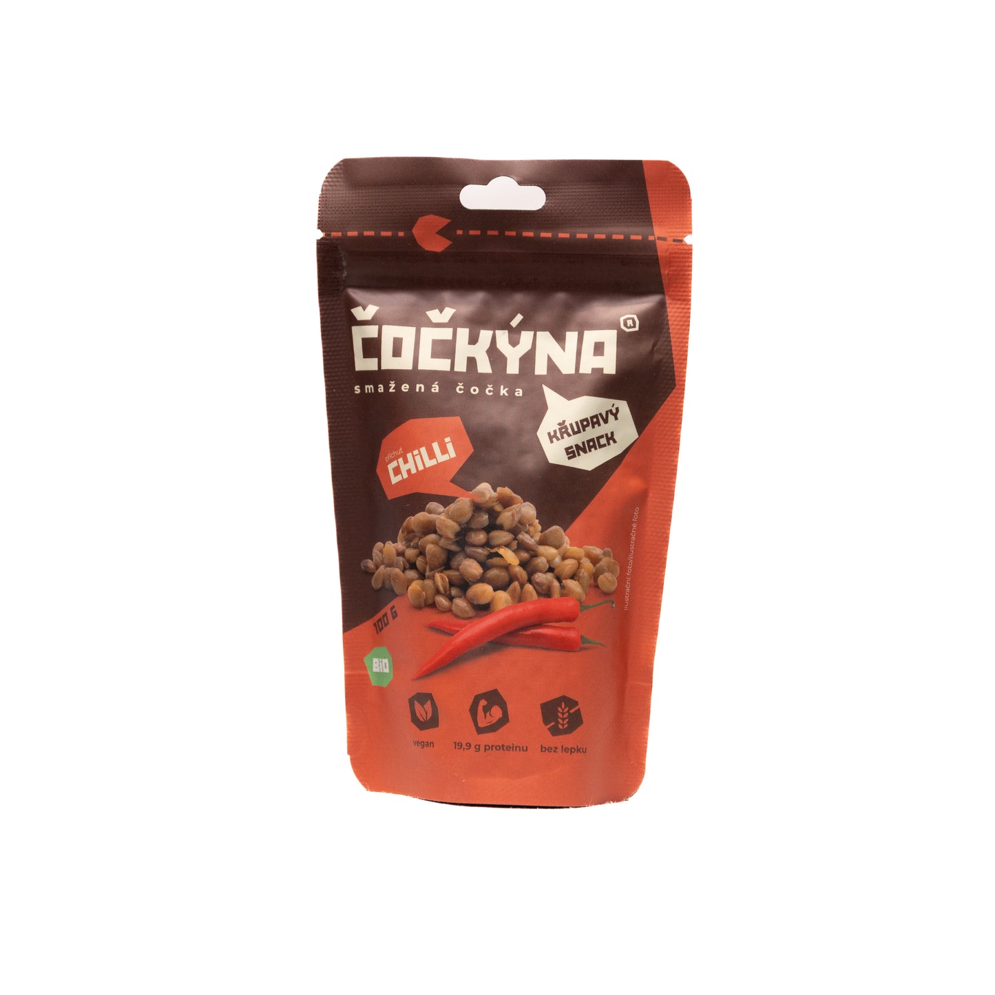 640127 Čočka smažená - chilli 100 g BIO   ČOČKÝNA-1