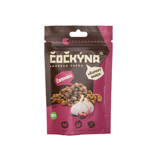640134 Čočka smažená - česnek 40 g BIO   ČOČKÝNA-1