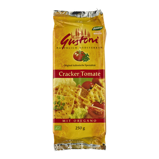 640142 Krekry s rajčaty a oreganem 250 g BIO   GUSTONI
