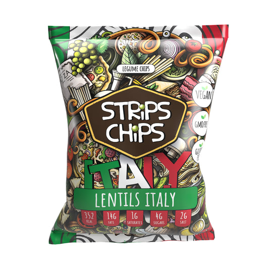 645038 Krekry luštěninové Italy 90 g   STRIPS CHIPS-1