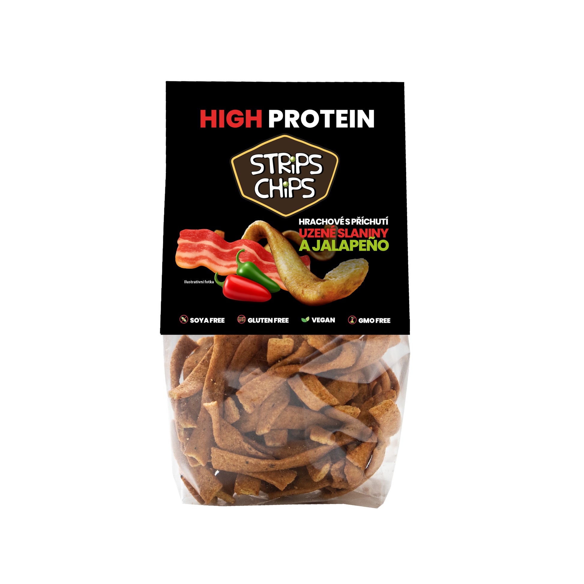 645049 Krekry luštěninové s hrachem Smoked Jalapeño 80 g   STRIPS CHIPS-1