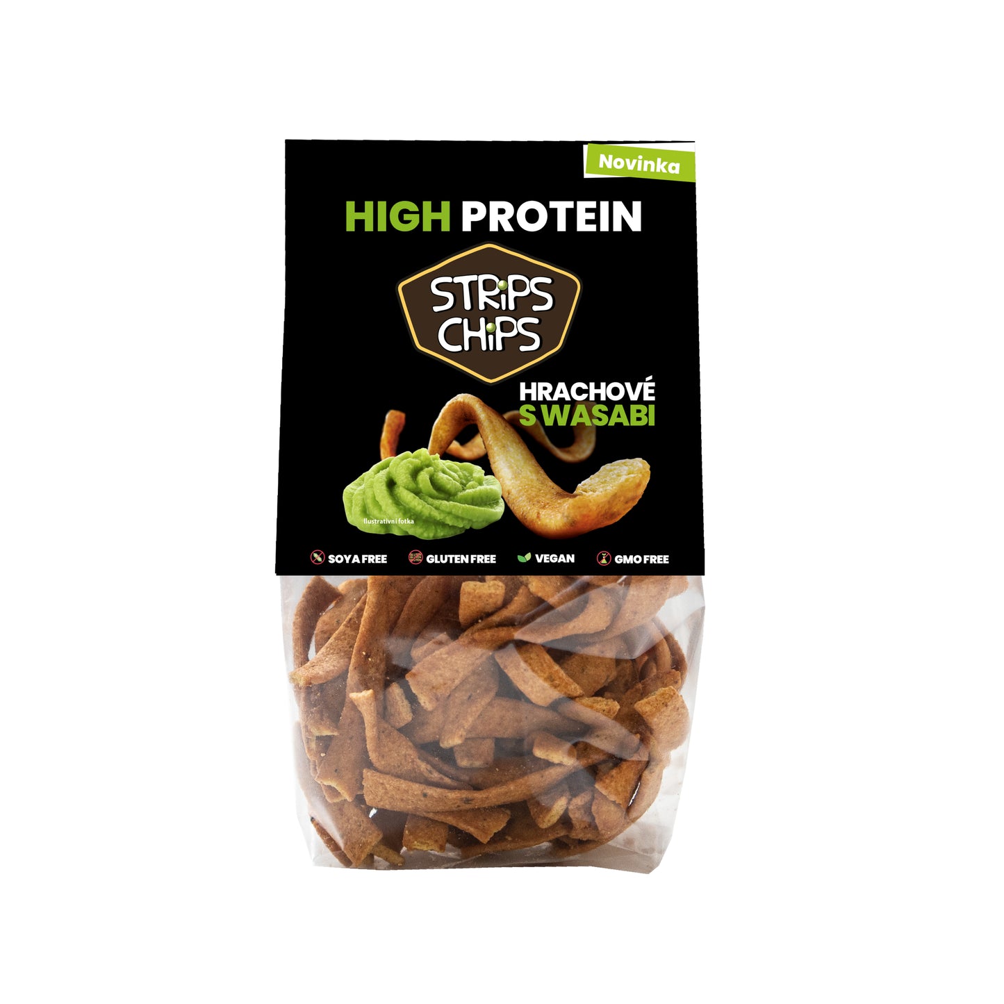 645051 Krekry luštěninové s hrachem Wasabi 80 g    STRIPS CHIPS-1