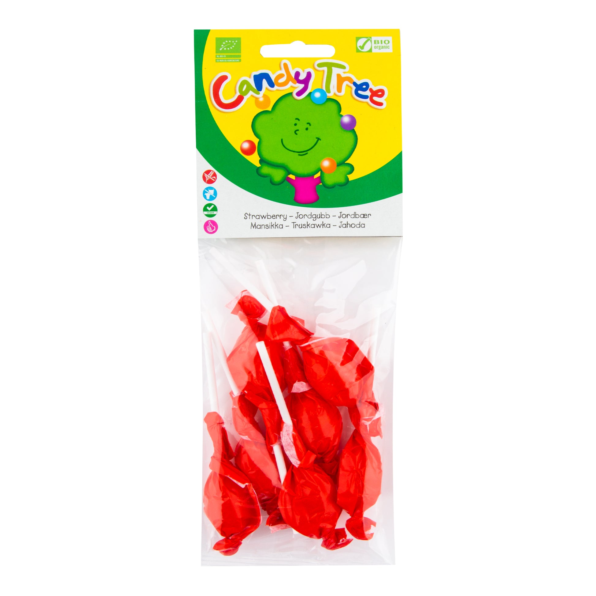 660016 Lízátka s příchutí jahoda bezlepková 7x10 g BIO   CANDY TREE-2