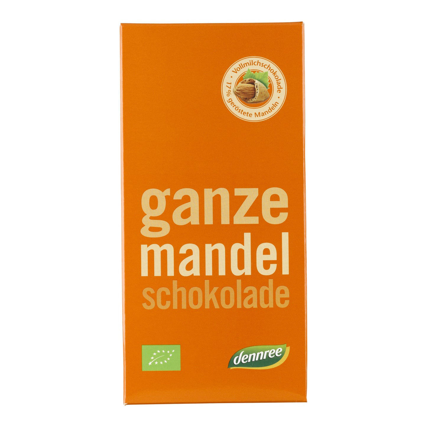 660133 Čokoláda mléčná s praženými mandlemi 100 g BIO   DENNREE-1