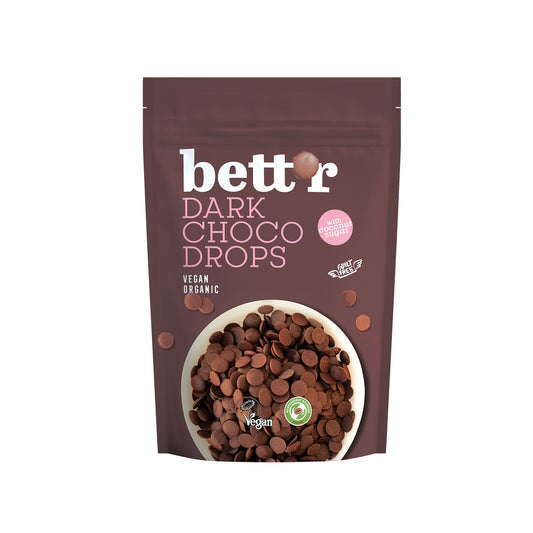 660152 Pecičky hořká čokoláda veganské 200 g BIO   BETT´R-1