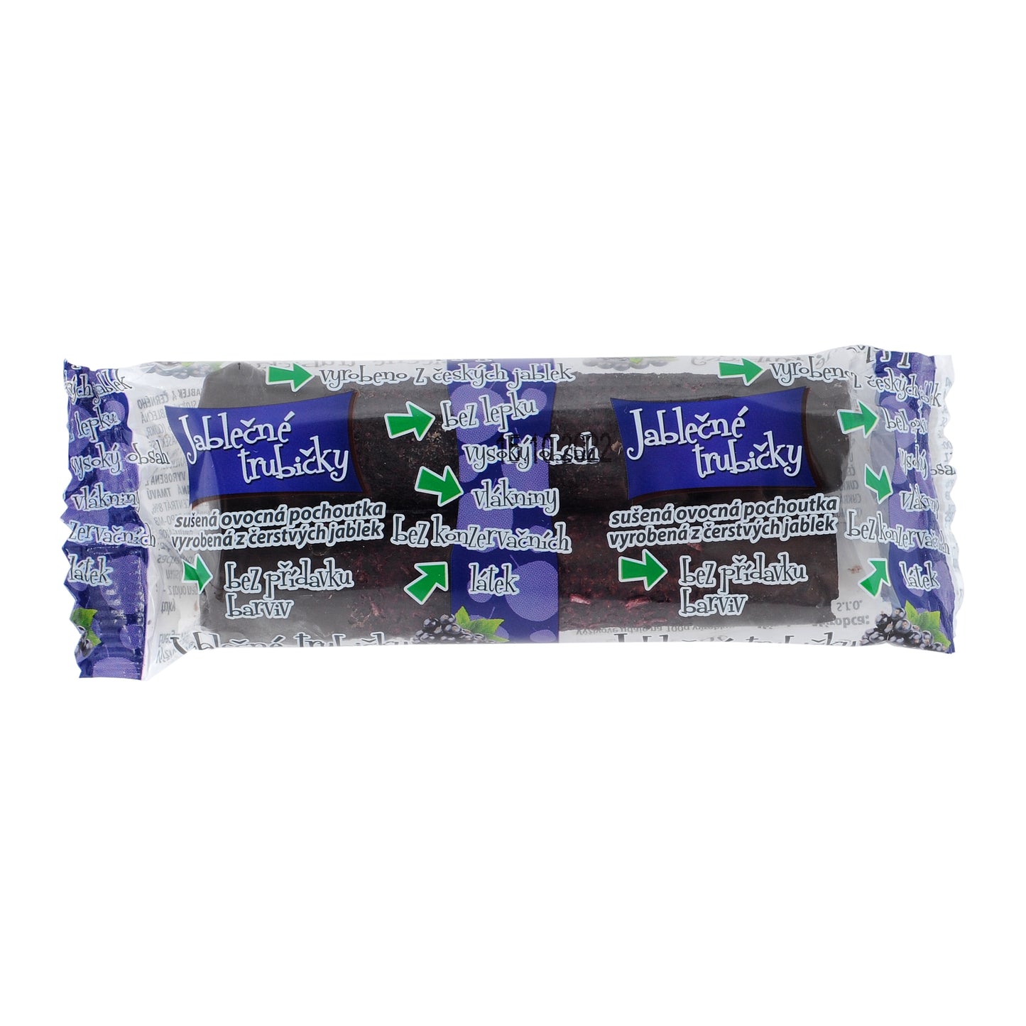 662191 Trubičky jablečné s černým rybízem a čokoládou 24 g   BIOPRODUKT JT-1