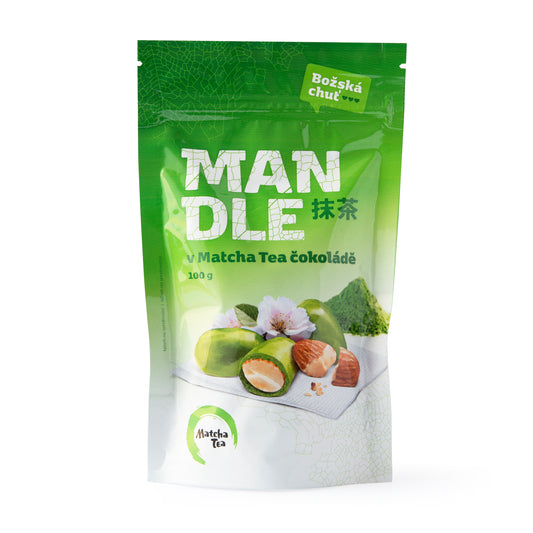 662202 Mandle v matcha tea čokoládě 100 g   MATCHA TEA-1