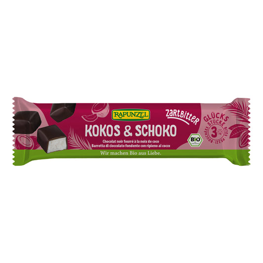 665184 Kokos v hořké čokoládě 50 g BIO   RAPUNZEL-1