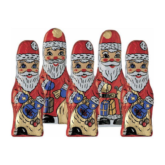 665324 Figurka Santa Claus z mléčné čokolády 5 x 12,5 g BIO   ROSENGARTEN-1