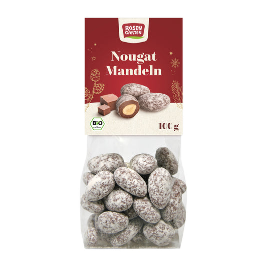 665333 Mandle v mléčné čokoládě s nugátem 100 g BIO   ROSENGARTEN-1