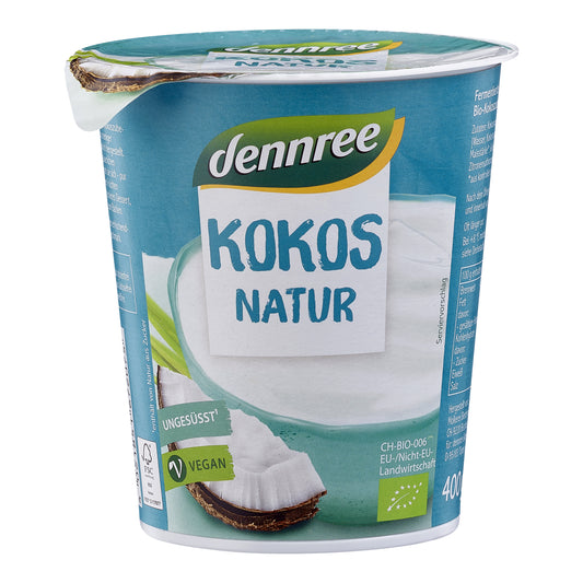 711073 Kokos natur kokosová alternativa jogurtu 400 g BIO   DENNREE-1