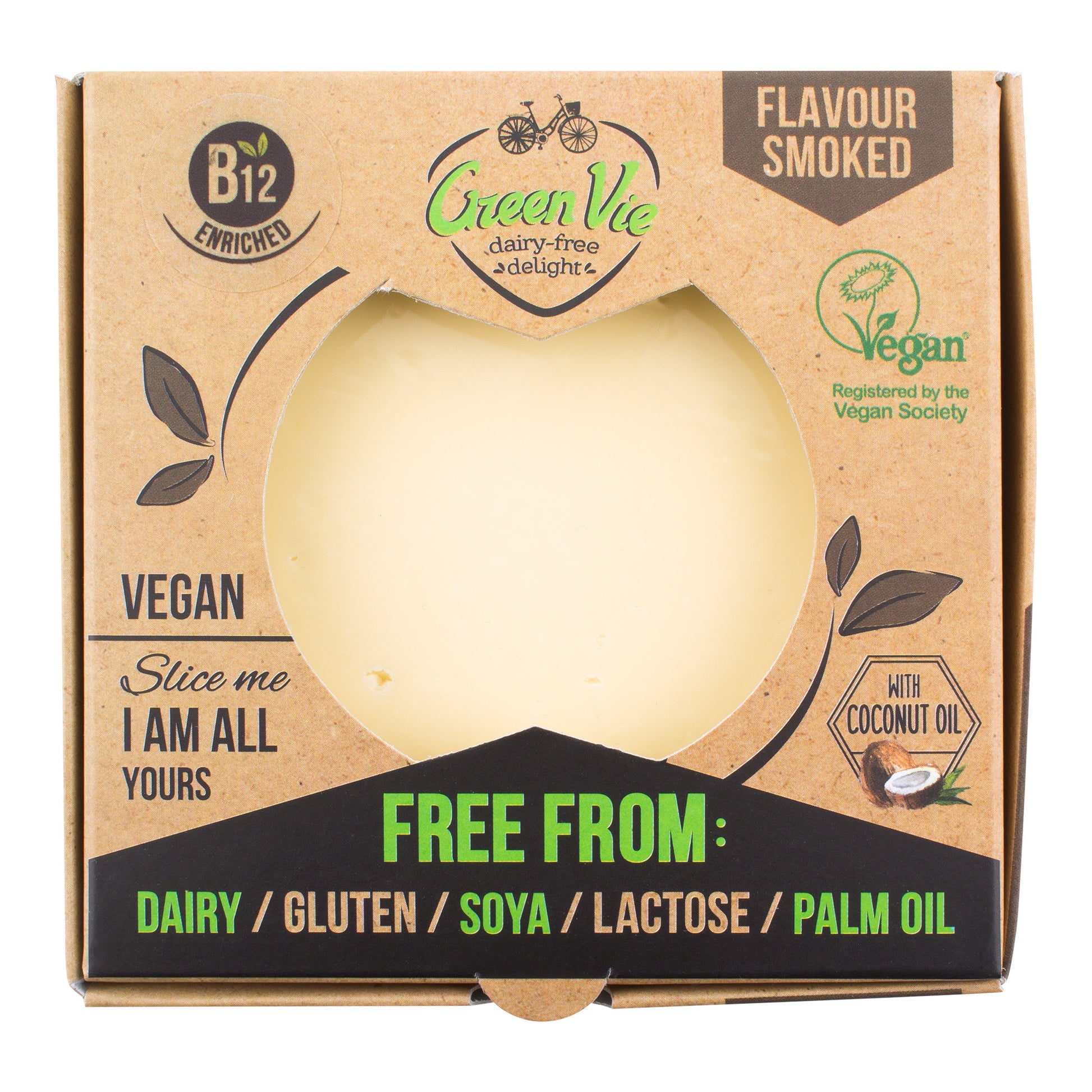 712102 Veganská alternativa sýru uzená gouda blok 250 g   GREENVIE-1
